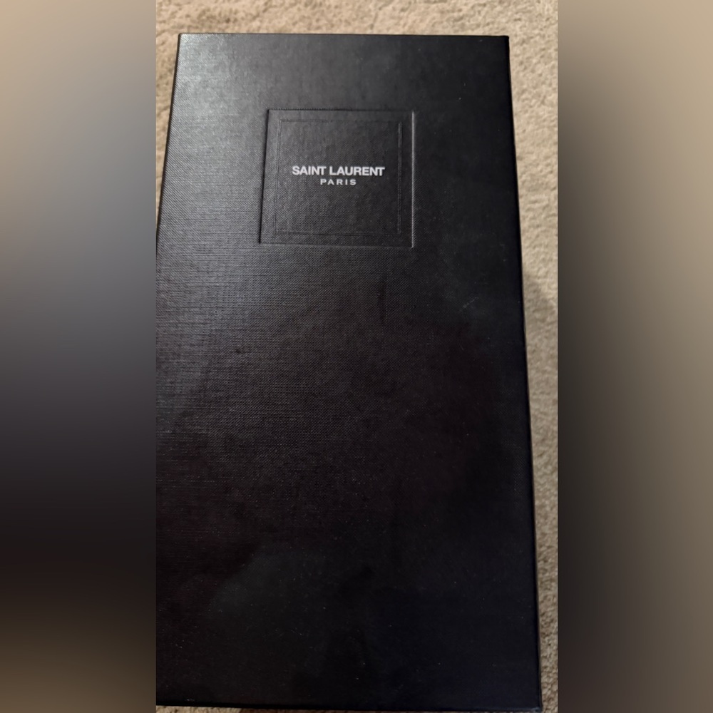 Saint Laurent Black Slide Sandals size 7.5 - Picture 4 of 5